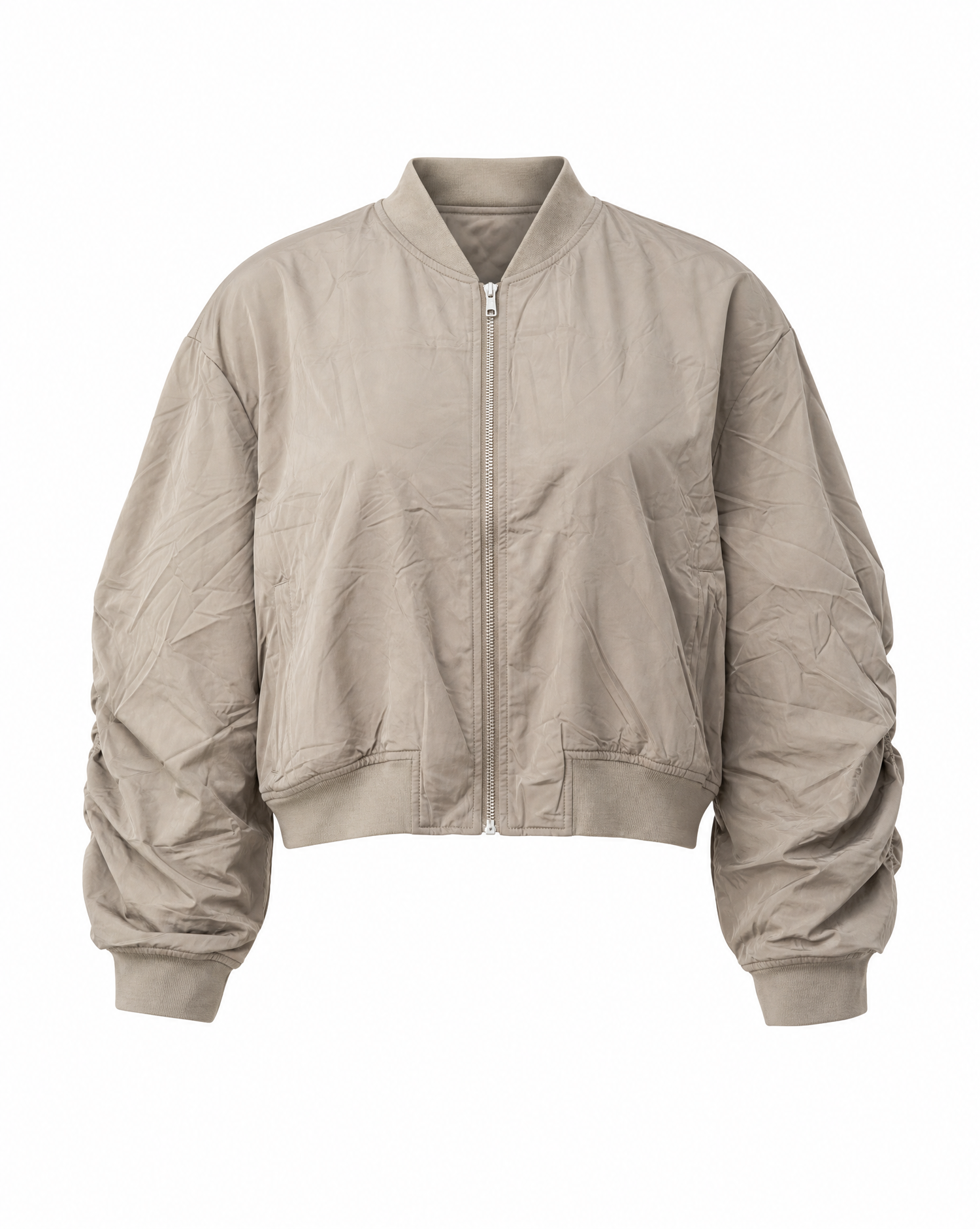 Bomberjacke Frida Taupe Vorderansicht