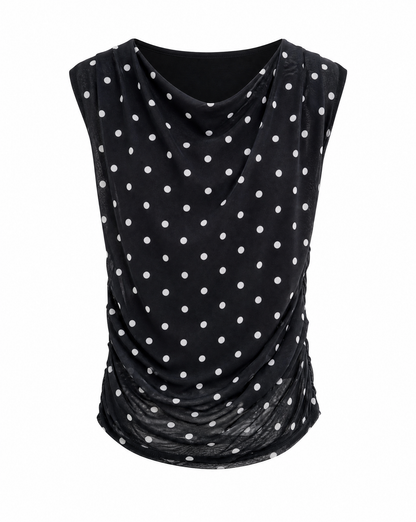 Top Polka schwarz - Packshot Vorderseite