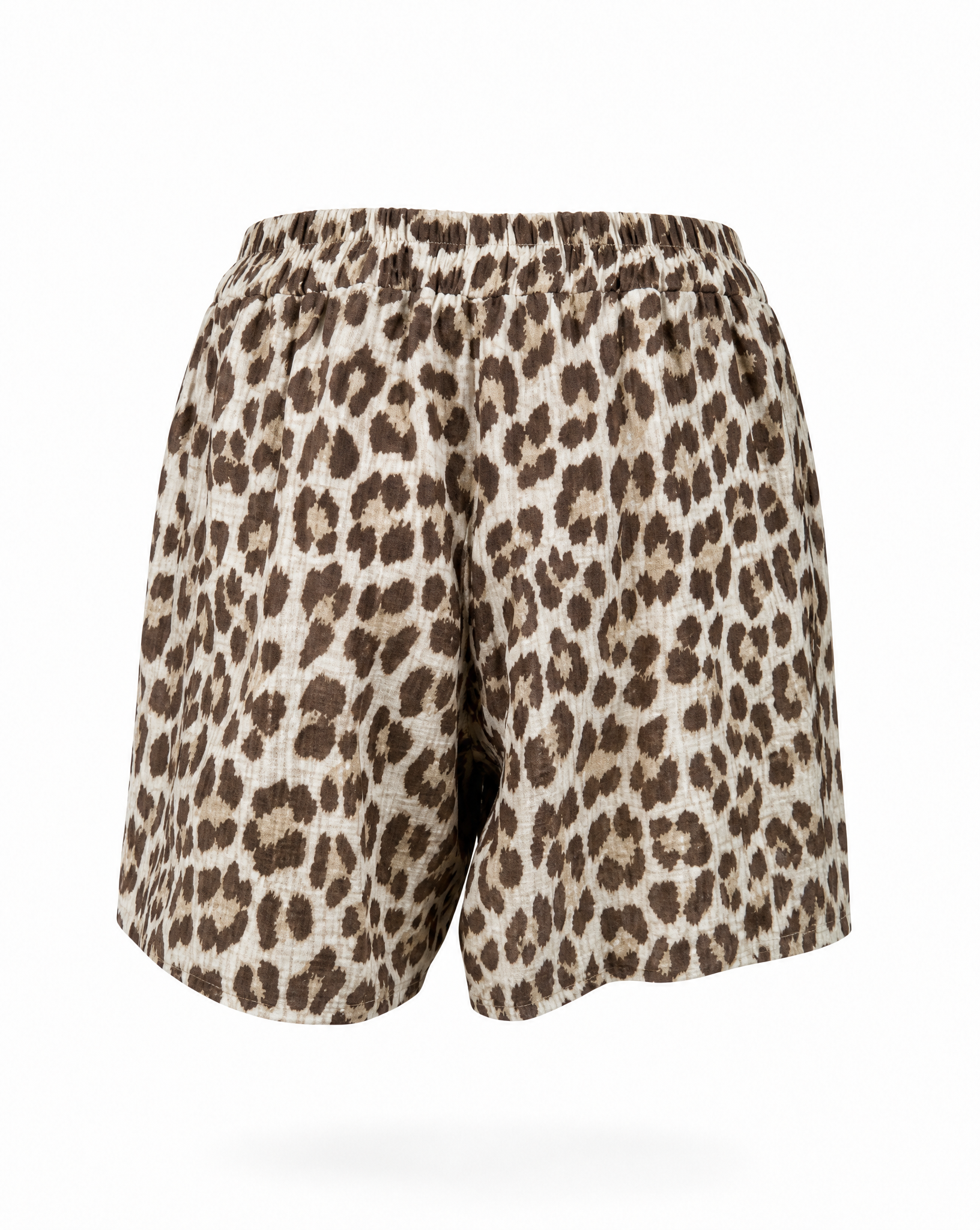 Musselinshorts Meow Leo hellbraun - Packshot Rückseite