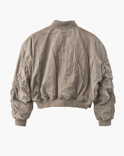Bomberjacke Frida Taupe Rückansicht