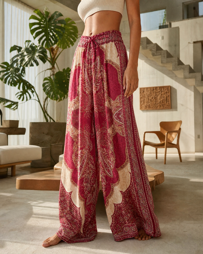 Hose Romy Bordeaux Nahaufnahme