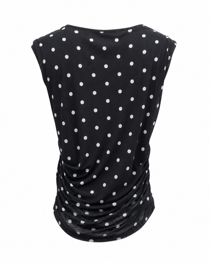 Top Polka schwarz - Packshot Rückseite