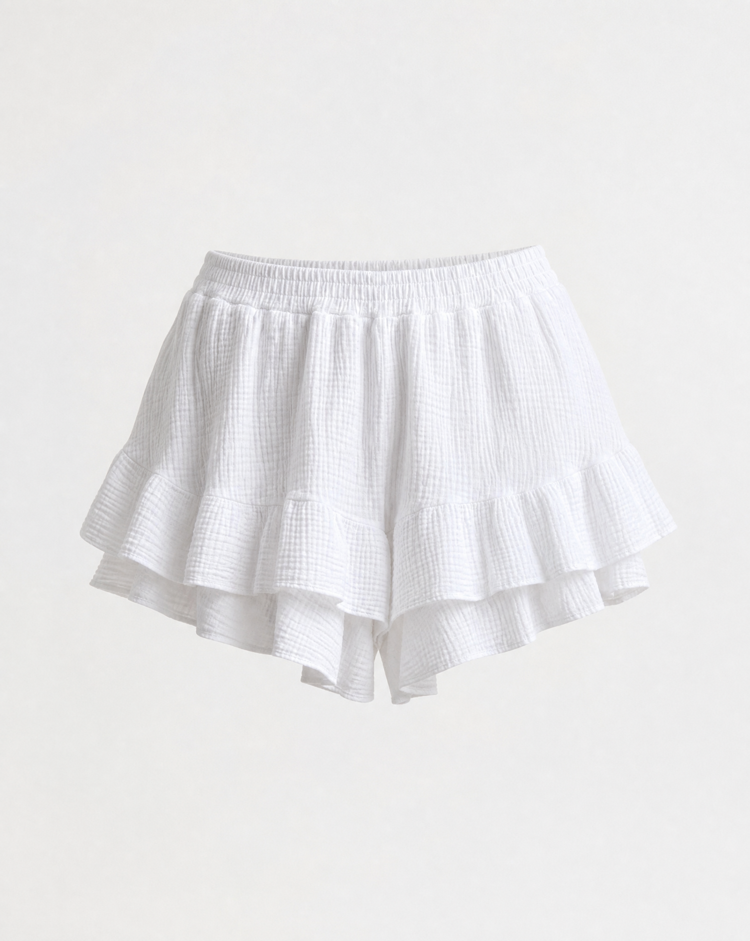 Musselinshorts Cilia Weiß - Packshot Vorderseite