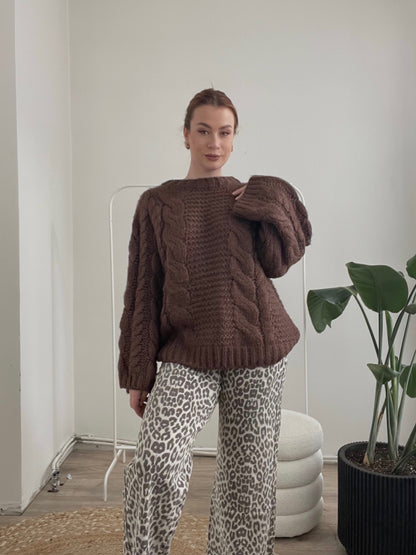 Strickpullover Riccarda in Braun