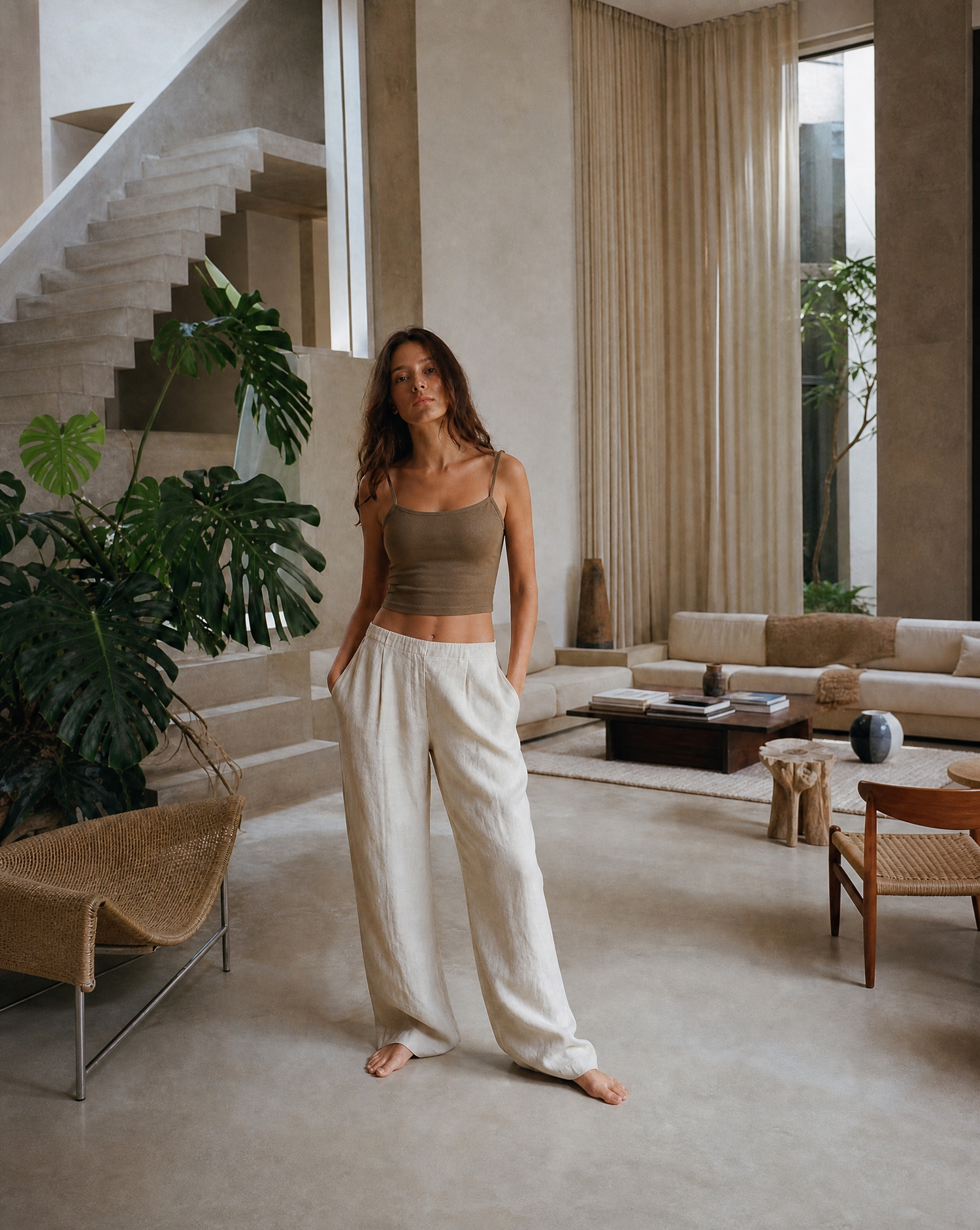 Top Nele Khaki Tragebild
